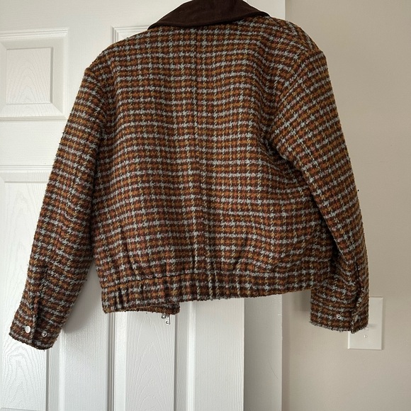 Avec Les Filles Oversized Plaid Bomber Jacket - Picture 5 of 8